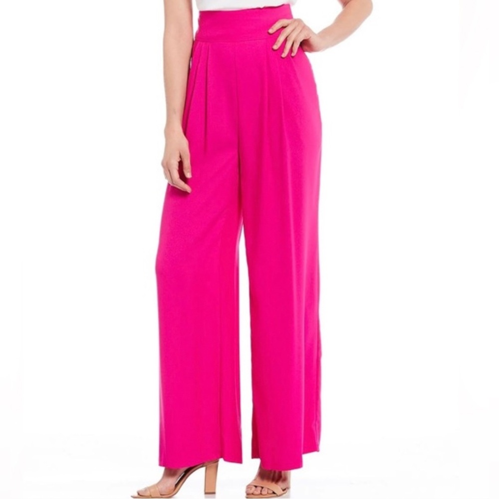 Eliza J Women's Hot Pink Wide-Leg Pants